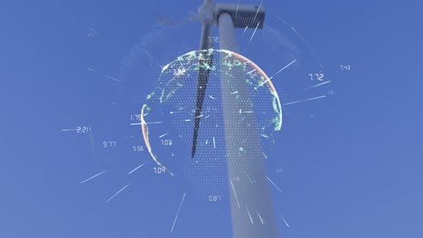 Wind-turbine-and-a-digital-globe