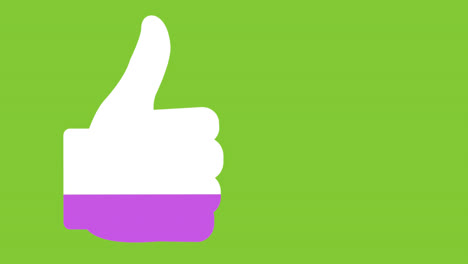 Likes-progress-with-thumbs-up-symbol-in-pink-on-bright-green-background-4k