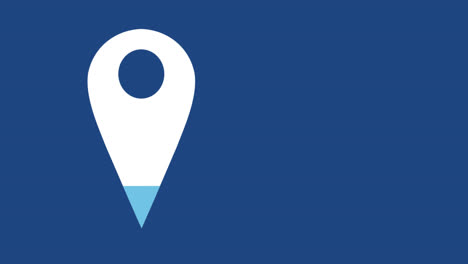GPS-Kartennadel,-Die-Blau-Auf-Blauem-Hintergrund-Ausfüllt,-4k