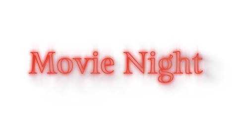 Movie-night-sign-in-red-neon-on-white-background