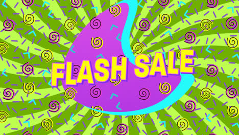 Flash-Sale-Grafik-Auf-Grünem-Hintergrund