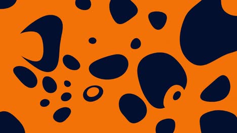 Animation-of-retro-blue-and-orange-abstract-shape