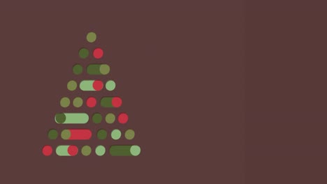 árbol-De-Navidad-Digital-Contra-Fondo-Marrón