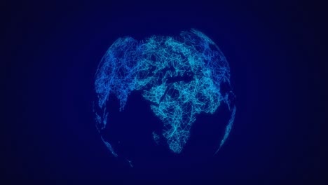 Globus-Dreht-Sich-Vor-Blauem-Hintergrund