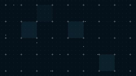 Animation-Von-Blauen-Quadraten-Mit-Weißen-Markierungen-über-Einem-Gitterhintergrund