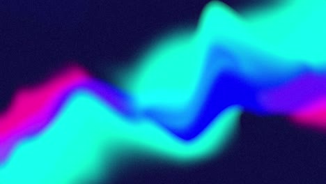 Sich-Langsam-Bewegende,-Defokussierte-Neonblaue-Und-Rosa-Organische-Form-Auf-Schwarzem-Hintergrund