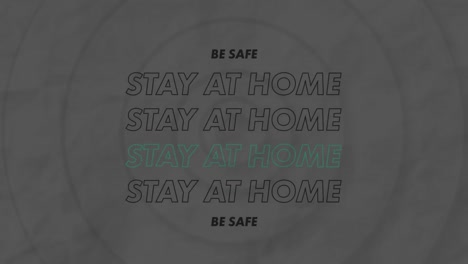 Digital-animation-of-stay-at-home-text-against-concentric-circles-on-grey-background