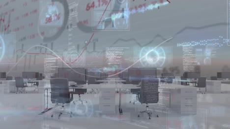 Finanzielle-Und-Statistische-Datenverarbeitung-Vor-Leerem-Büro-Im-Hintergrund