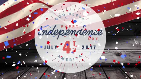 Animation-of-happy-fourth-of-july-independence-day-text-with-confetti-over-american-flag