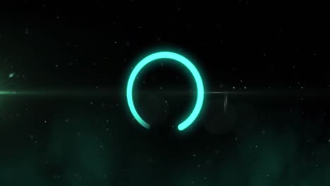Animation-of-glowing-loading-circle-digital-interface
