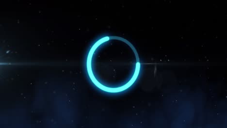 Animation-of-glowing-loading-circle-digital-interface