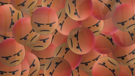 Animation-of-falling-emojis-over-man-using-smartphone