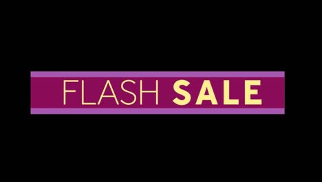 Animation-of-flash-sale-text-over-black-background