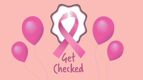 Animation-of-flying-pink-balloons-over-pink-ribbon-logo-and-breast-cancer-text