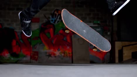 Close-up-of-skater-doing-360-flip-trick