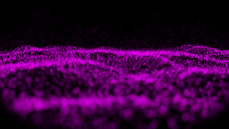 Digital-animation-of-purple-digital-wave-against-black-background