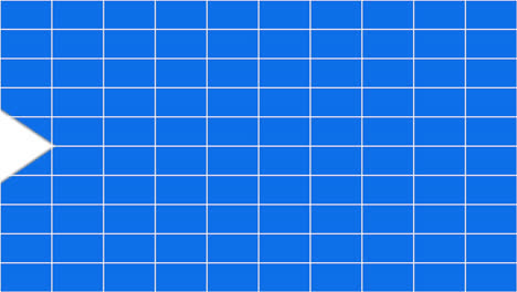 Animation-of-white-arrows-over-white-grid-on-blue,-and-blue-and-white-lines-passing-on-black