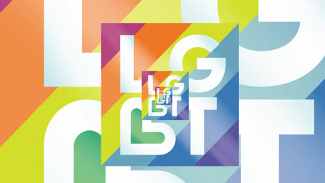Animation-Von-LGBT-Text-über-Regenbogenstreifen