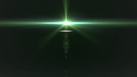 Animation-of-glowing-green-light-on-black-background