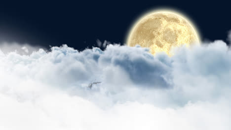 Animation-of-moon-in-universe-and-clouds