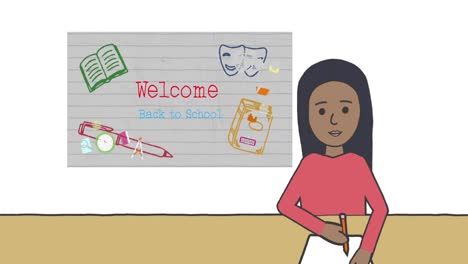 Animation-Des-Textes-„Zurück-Zur-Schule“-über-Dem-Schreibsymbol-Des-Schülers