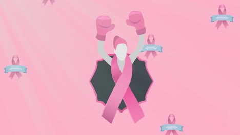 Animation-Eines-Brustkrebs-Aufklärungstextes-über-Rosafarbenen-Brustkrebsbändern