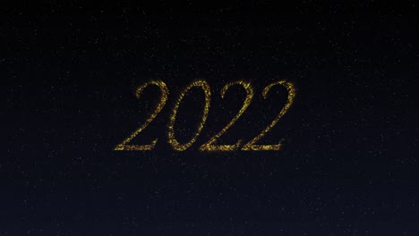 Animation-of-2022-in-shimmering-gold-letters-and-fireworks