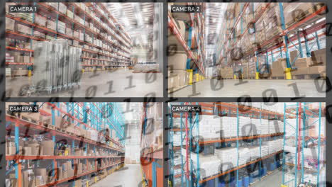 Animation-of-binary-coding-over-empty-warehouse