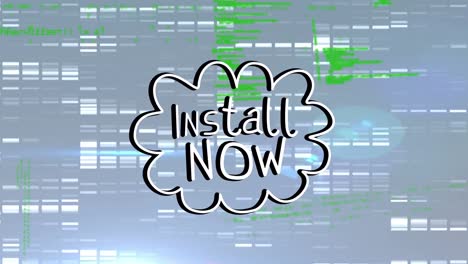 Animation-Des-Textes-„Jetzt-Installieren“-über-Beweglichen-Spalten-Und-Datenverarbeitung-Auf-Schwarzem-Hintergrund