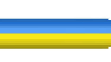 Animation-Bewegter-Blauer-Und-Gelber-Ukrainischer-Flaggenstreifen