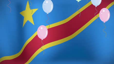 Animation-of-balloons-over-flag-of-congo