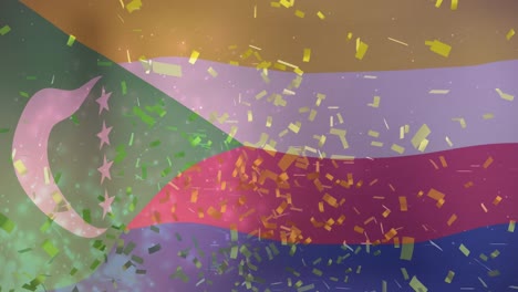 Animation-of-confetti-over-flag-of-comoros