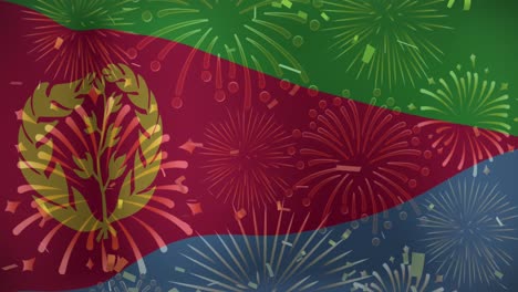 Animation-of-confetti-over-flag-of-eritrea