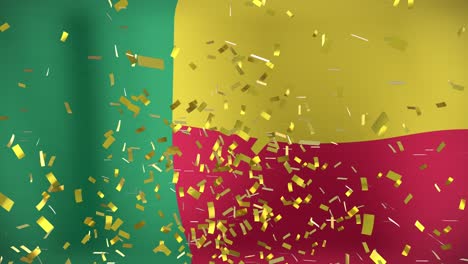 Animation-of-confetti-over-flag-of-benin
