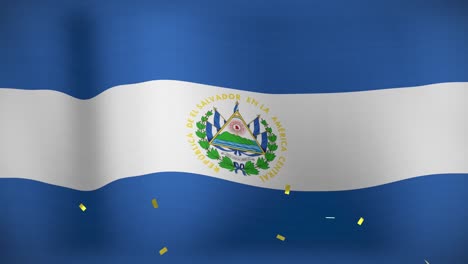 Animation-of-confetti-over-flag-of-nicaragua