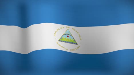 Animación-De-La-Bandera-Ondeando-De-Nicaragua