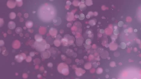 Animation-of-falling-spots-of-lights-over-pink-background