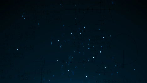 Animation-of-blue-dots-over-black-background