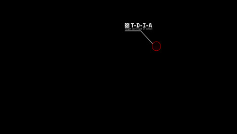 Animation-of-tdia-text-with-missile-landing-over-black-background