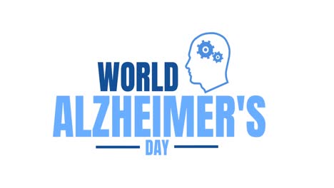 Animation-of-world-alzheimer's-day-text-with-icons-on-white-background