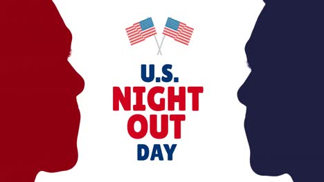 Animation-of-us-night-out-day-text-over-people-silhouettes-and-flags-of-usa