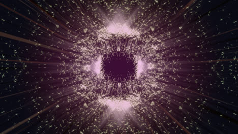 Animation-of-explosion-over-purple-and-black-background