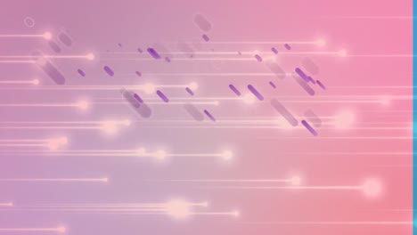 Animation-of-purple-shapes-and-lights-over-pink-background