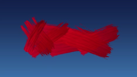 Animation-of-red-shapes-over-blue-background