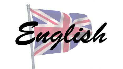 Animation-Von-Englischem-Text-über-Der-Flagge-Des-Vereinigten-Königreichs