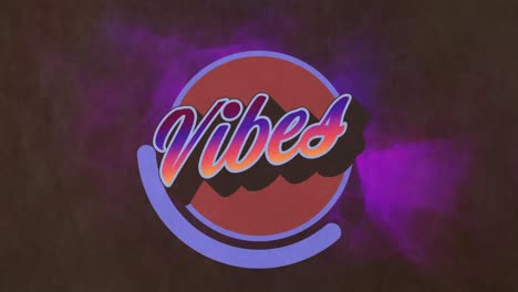 Animation-of-vibes-text-banner-over-purple-digital-waves-against-black-background