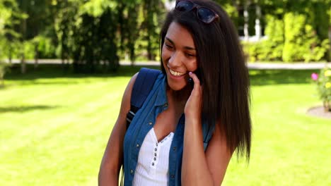 Smiling-university-student-on-the-phone