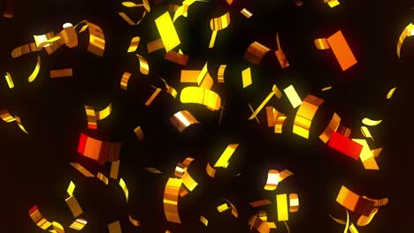 Animation-of-confetti-falling-over-black-background