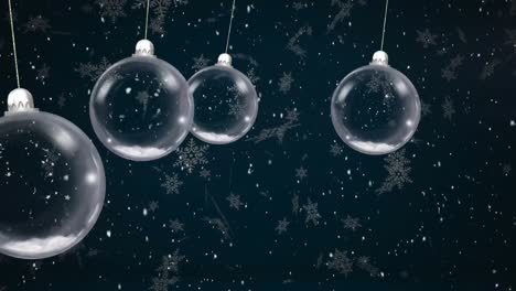 White Christmas ball with black net decor