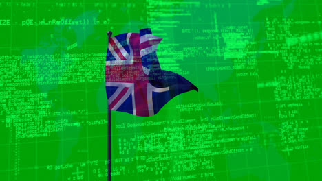 Animation-of-financial-data-processing-over-flag-of-united-kingdom